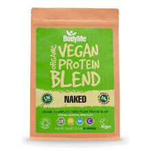 Organic Vegan Protein Powder Blend, Naked Natural - Unsweetened, Low Carb, 3 Plant Based Vegan Protein Powder with 24g of Complete Protein, Gluten and