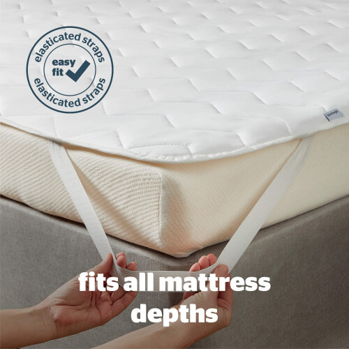 Silentnight Deep Sleep Mattress Protector – Supersoft Quilted Bed Protector Cover with Extra Deep Fitted Easy Fit Stretch Elasticated Straps – Machine 2
