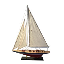 Detailed 50cm long wooden model Endeavour J Class Sailing Yacht | Americas Cup Racing Yacht | Nautical ornament | sailboat model | Endeavour sailing