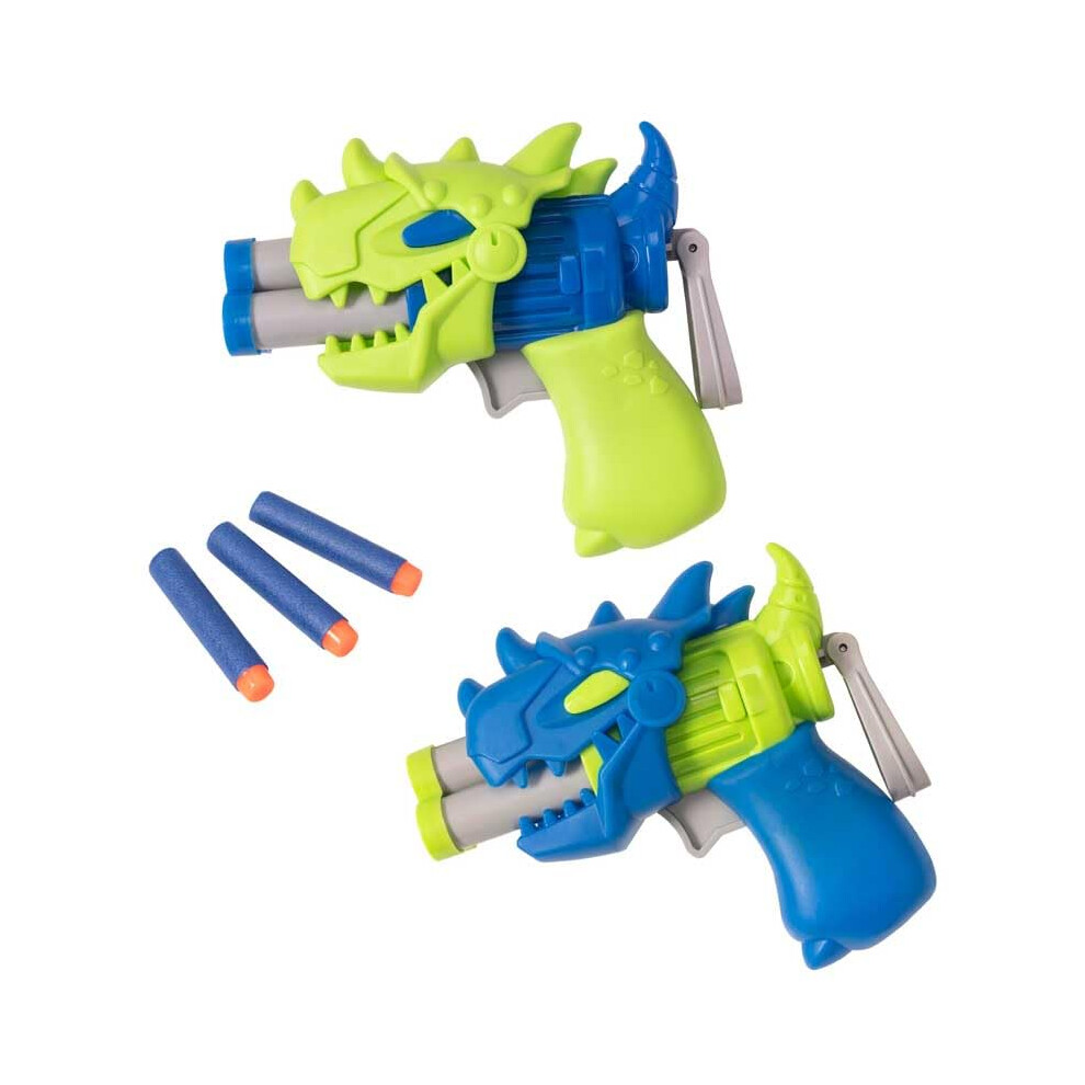 Toys Beast Blitz Dino Blast Dart Foam Blaster | 3-Dart Rotating Drum | 3 Darts | Dinosaur Style | 1 of 4 to Collect | Assorted