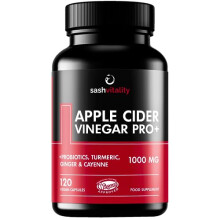 Raw Apple Cider Vinegar Complex 1000MG with Turmeric, Ginger, Probiotics 200 Billion & Prebiotics, Cayenne Pepper, Ginger, Black Pepper & Flaxseed -