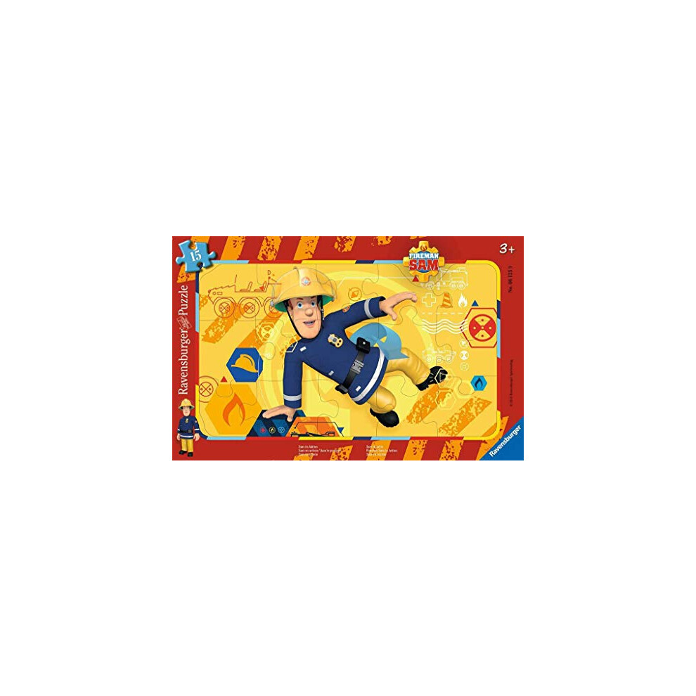 61259 Fireman Sam Feuerwehrmann Children's Puzzle, 06125 Fssam in Action