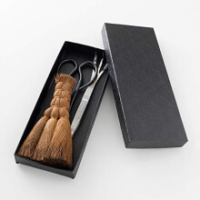 3PCS Japanese Bonsai Kit Garden Tool Starter Set Made in Japan, Scissors + Stainless Tweezers with Rake + Chinese Broom, Japanese Gardening Beginner