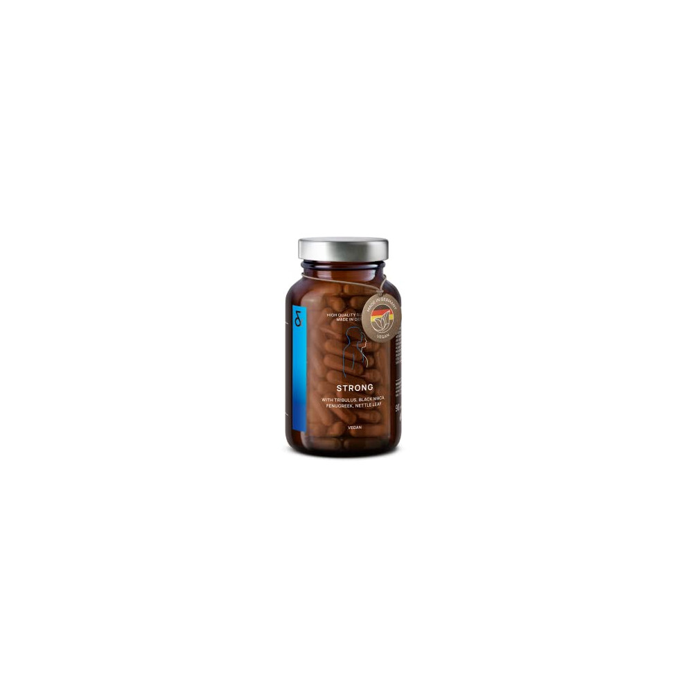 Clav Black Strong - Maca Complex With Tribulus Terrestris, Codyceps Sinensis, L-Arginin, Garlic, Fenugreek Seed, Ginseng, Zinc & Selenium - Adaptogen