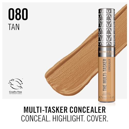 Bourjois Rimmel London, The Multi-Tasker, Koncealer, 080 Tan, 0,33 fl oz (10 ml) 1