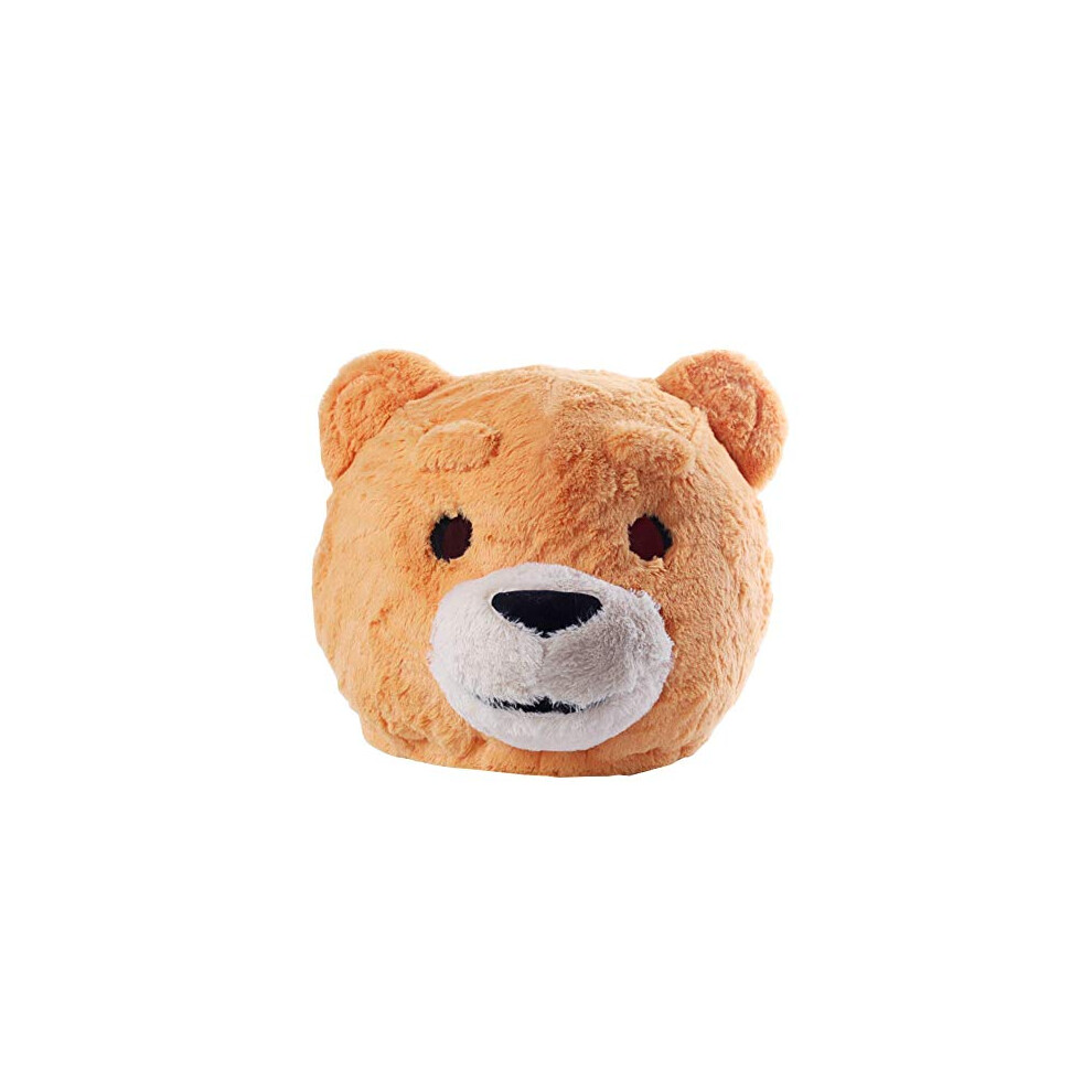 Teddy Bear Costume Bear Mascot Head Plush Animal Mask Adult Halloween Dress Orange