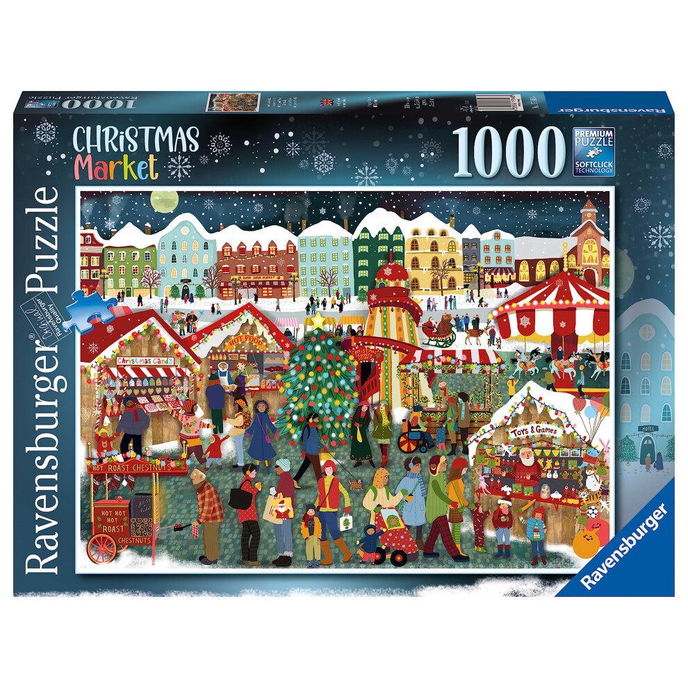 17546 Magical Christmas Market 1000 Piece Festive Jigsaw Puzzle for Adults and Kids Age 12 Years Up