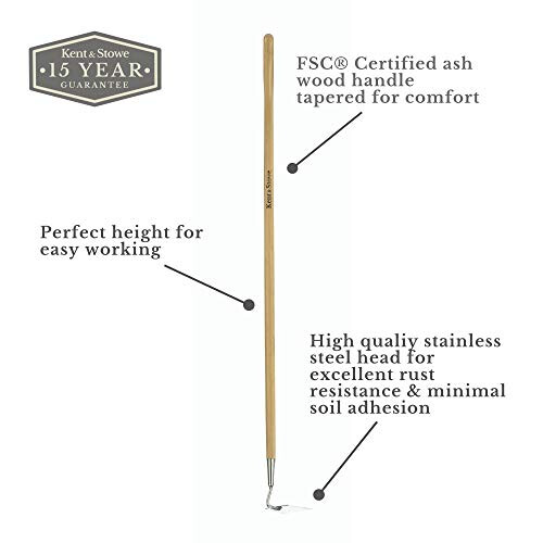Stainless Steel Long Handled Draw Hoe 100% FSC 1