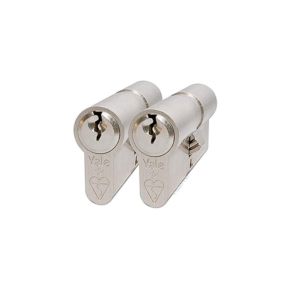 KM3535-NP-KA Euro Double 1 Star Kitemarked Cylinder, 3 Keys Supplied, High Security, Boxed, Suitable for All Door Types, Nickel Finish, 35:10:35 (80