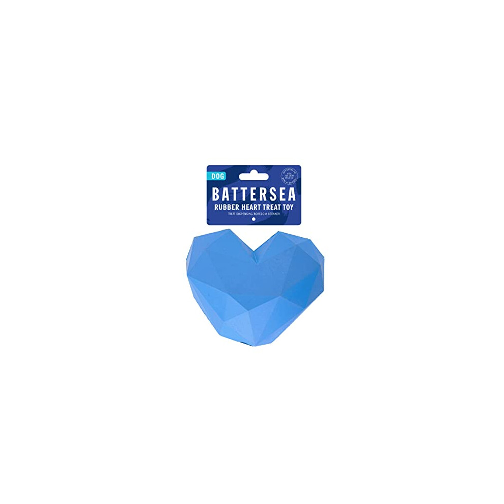 Battersea Rubber Heart, Treat Dispensing Dog Toy, 15cm X 12cm