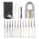 Transparent 15pcs Lock Picking Set Kit Tool With Transparent Practice Training Padlock Lock For Locksmith Beginners And Professional 1