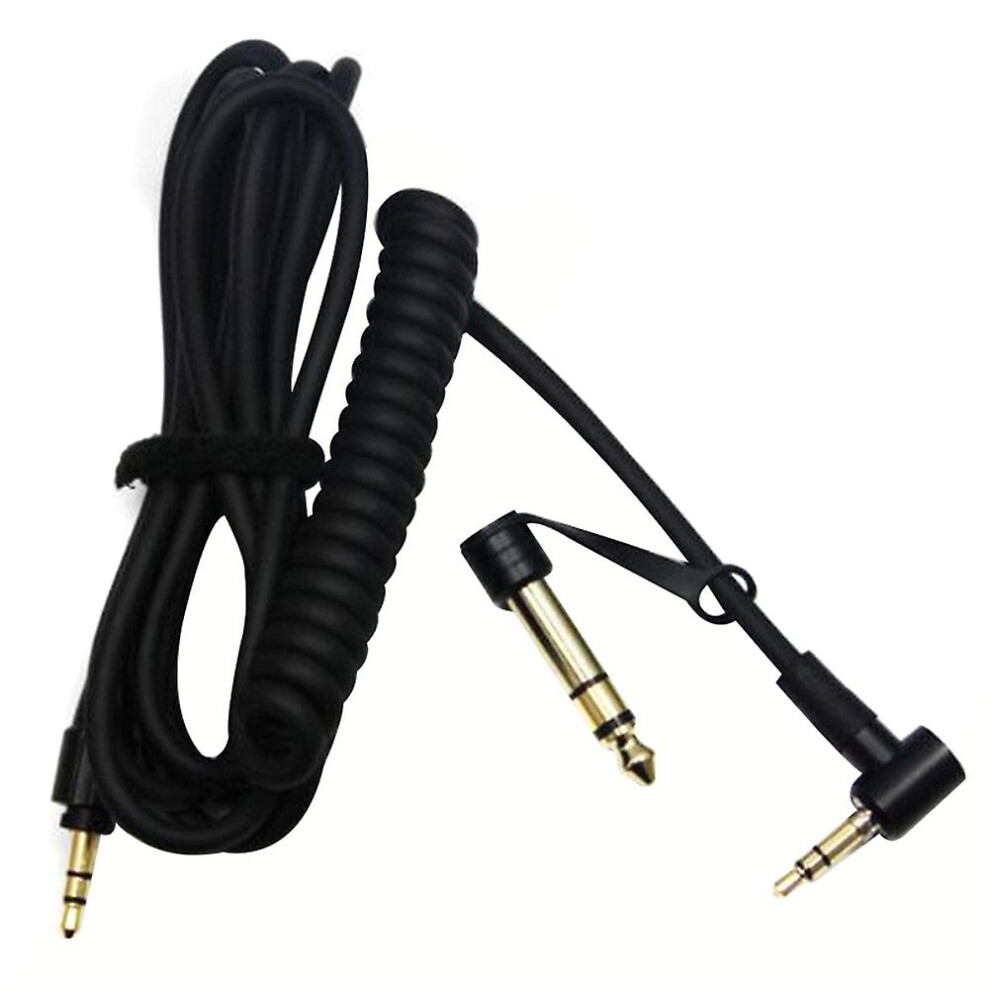 (Black) Replacement Aux 3.5Mm 6.5Mm Audio Cable For Beats By Dr Dre Pro Detox Headphones Black
