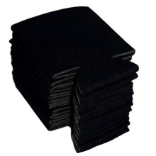 (Black) 10pcs Thermal Insulated Beer Can Cover Beverage Drink Bottle Tin Sleeve Holder