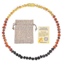(Baltic Amber-Rainbow, 33cm Baby Necklace) 33cm Baby Necklace
