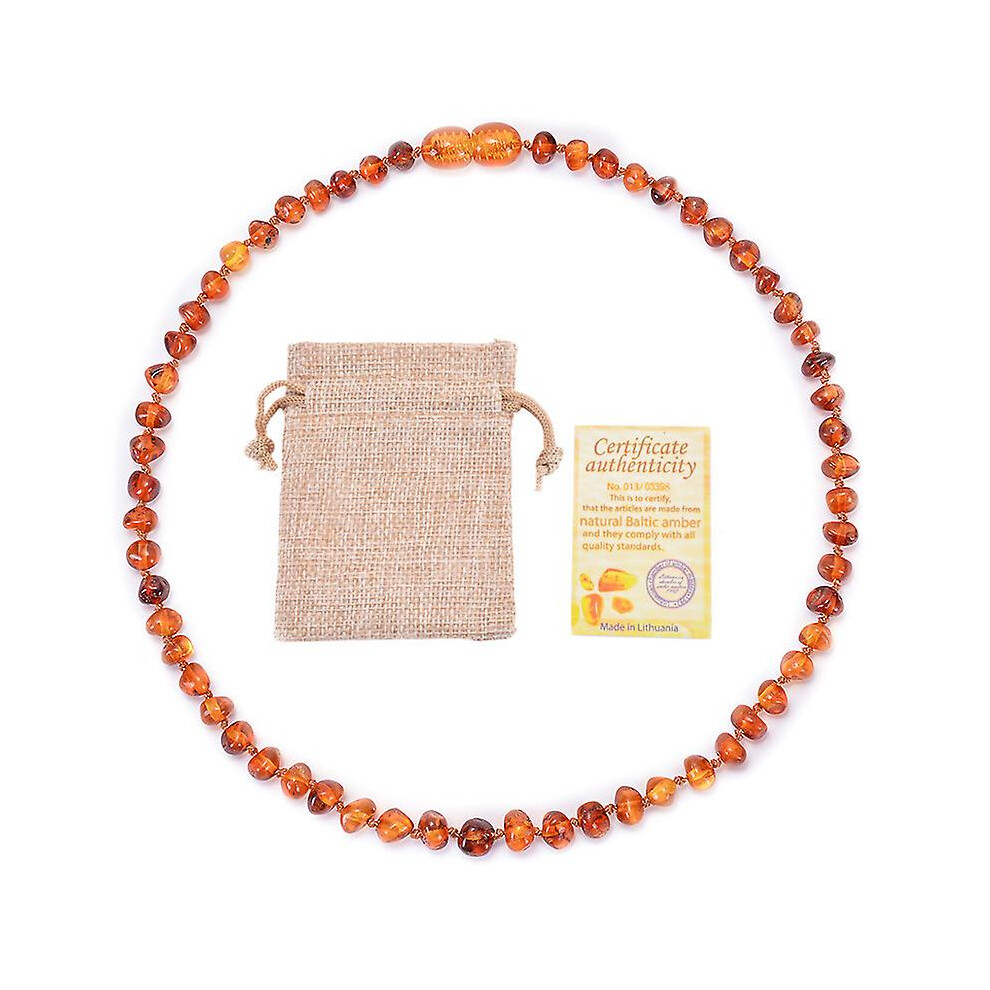 (Baltic Ambers-Cognac, 50cm Adult Necklace) 33cm Baby Necklace
