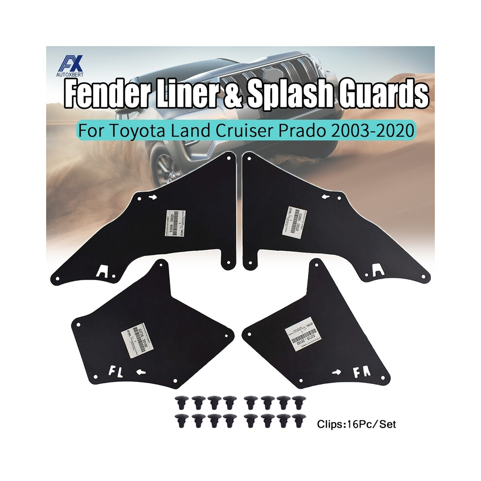 Mud Flaps For Toyota Land Cruiser Prado 03-20 Splash Guards Mudflaps Fender Liners Shield Seal 5388635020 5373535150 5373635150 8721142173279