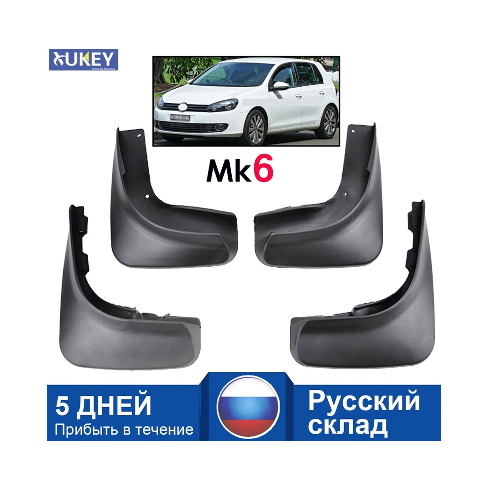 For Volkswagen Vw Golf 6 Mk6 2009 2010 2011 2012 Set Molded Mud Flaps Mudflaps Splash Guards Front Rear Mud Flap Mudguards 8721142172456