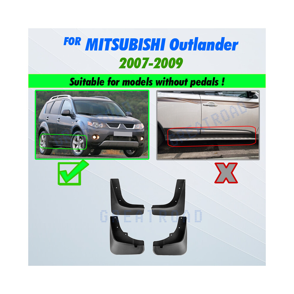 For Mitsubishi Outlander 2007 2008 2009 Front Rear Car Mud Flaps Mudflaps Splash Guards Mud Flap Mudguards Fender 8721142171701