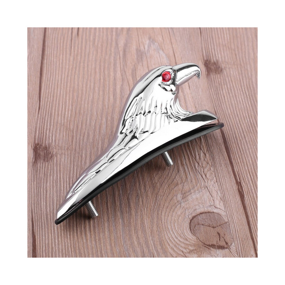 New Chrome Eagle Head Shape Design Atv Front Fender Frame Ornament Front Fender Accent Piece For Motorcycle Motorbike Car Bonnet 8721142167193