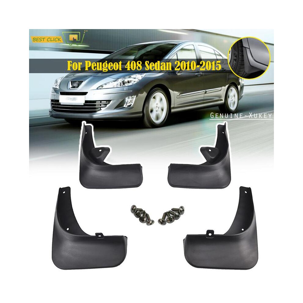 For Peugeot 408 Sedan 2010 2011 2012 2013 2014 2015 Front Rear Mudflaps Splash Guards Mud Flap Mudguard Fender Car Mud Flaps 8721142167766