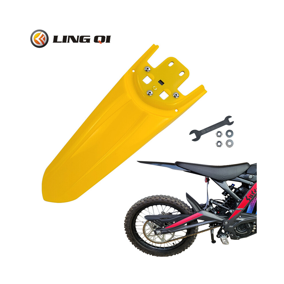 () Second-Generation Longer Rear Fender Fit To Sur Ron Bee X And S. Streamlined Dirt Pit Mudguard Tail Guard For Surron. Yellow/Light 8721142163836