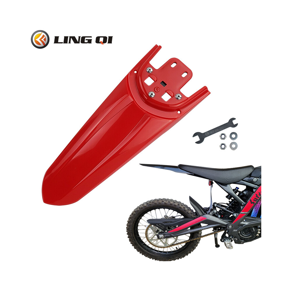 () Second-Generation Longer Rear Fender Fit To Sur Ron Bee X And S. Streamlined Dirt Pit Mudguard Tail Guard For Surron. Red/Light 8721142163829