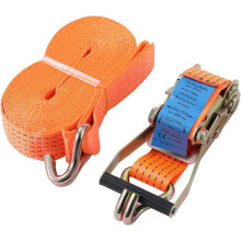 5000kg (5 Tons) 10m Ratchet Lashing Strap Heavy Duty Lashing Strap Material Handling Motorhome Tension Strap En 12195-2 With 5cm Belt Width Claw Hoo