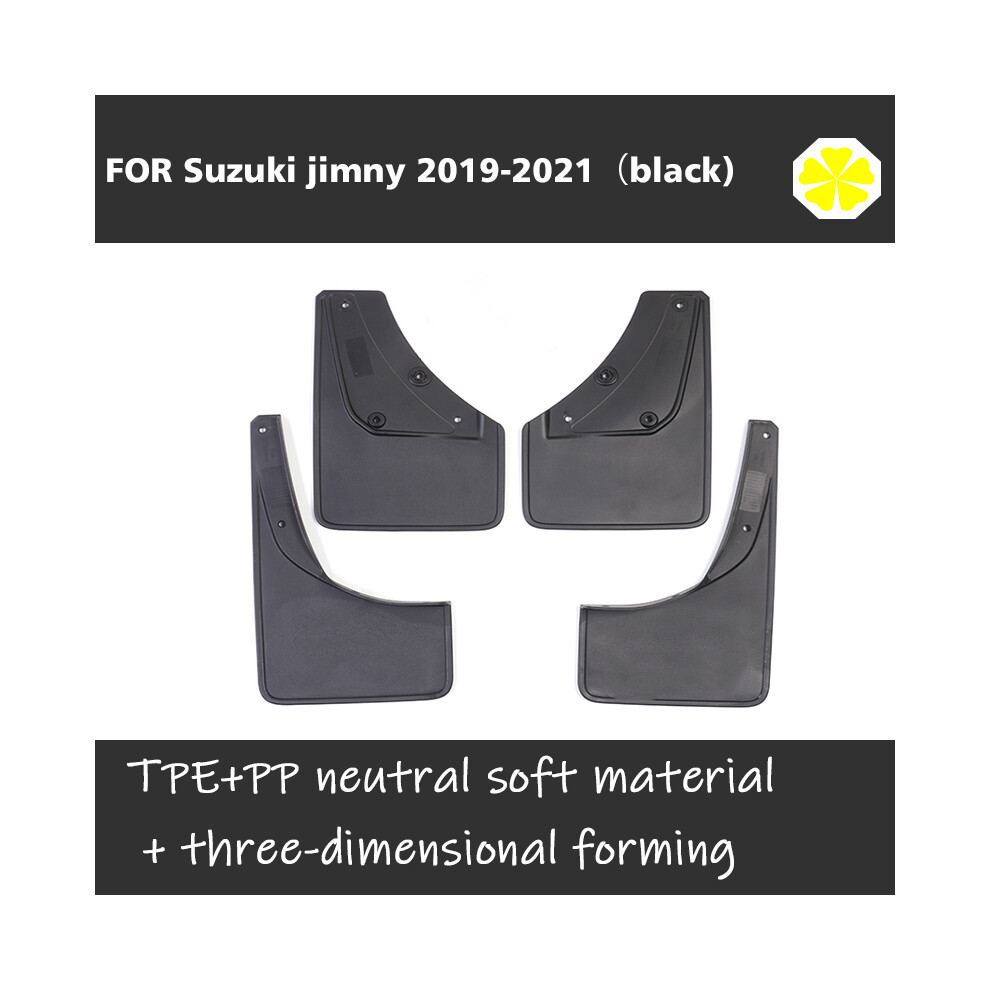 (Black) For Suzuki Jimny 2019 2020 2021 Mudguards Splash Mud Flap Guard Fender Car Accessories Auto Styline Mudflaps Front Rear 4Pcs Black 8721142142442