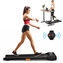 Walking Pad Treadmill Under Desk Treadmill W/ LED Panel Remote Control