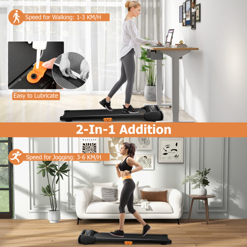 Casart Walking Pad Treadmill Under Desk Treadmill W/ LED Panel Remote Control 2
