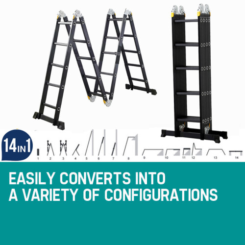 Multi-Purpose Combination Ladder 5.7 M & 2 Scaffold Working Platform 2