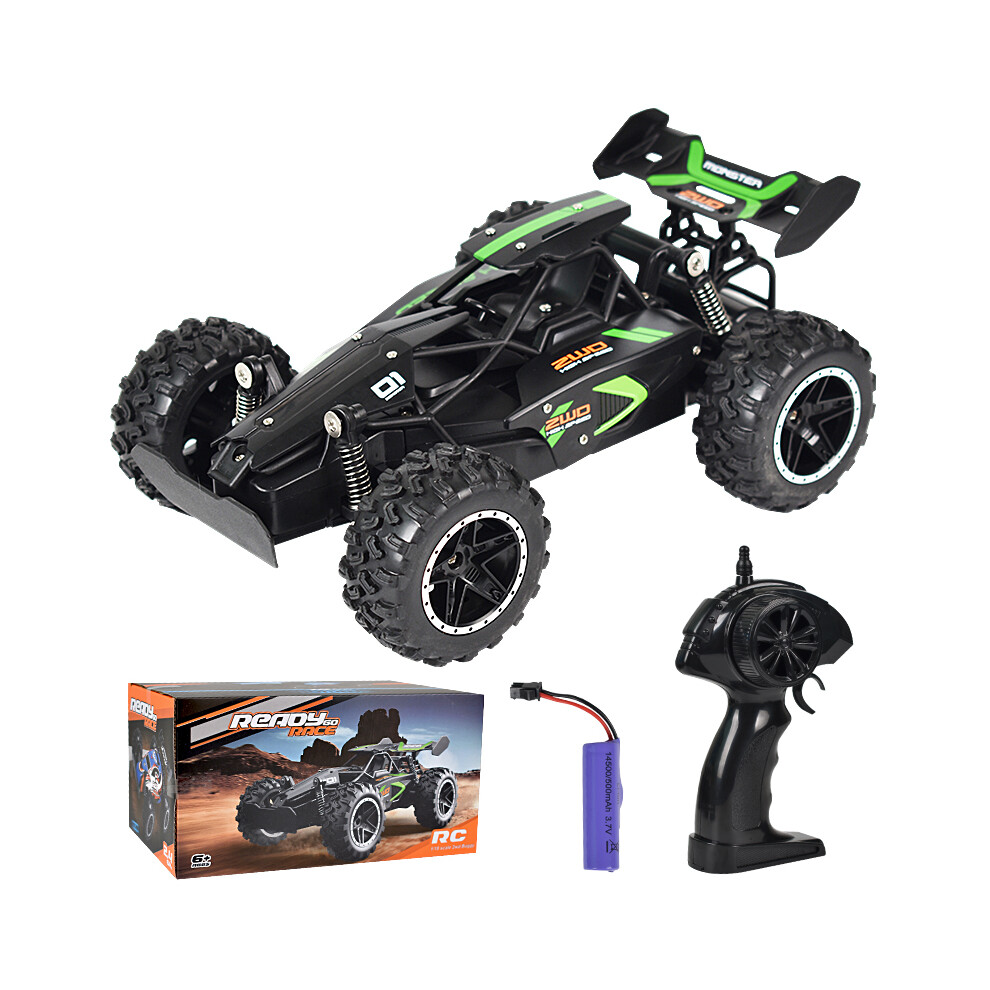 (Green) RC Car Drift 1:18 High Speed Car Radio Control 15km/h Off Road Remote Control Car Trucks Buggy Toys For Boy Children Kids Gift