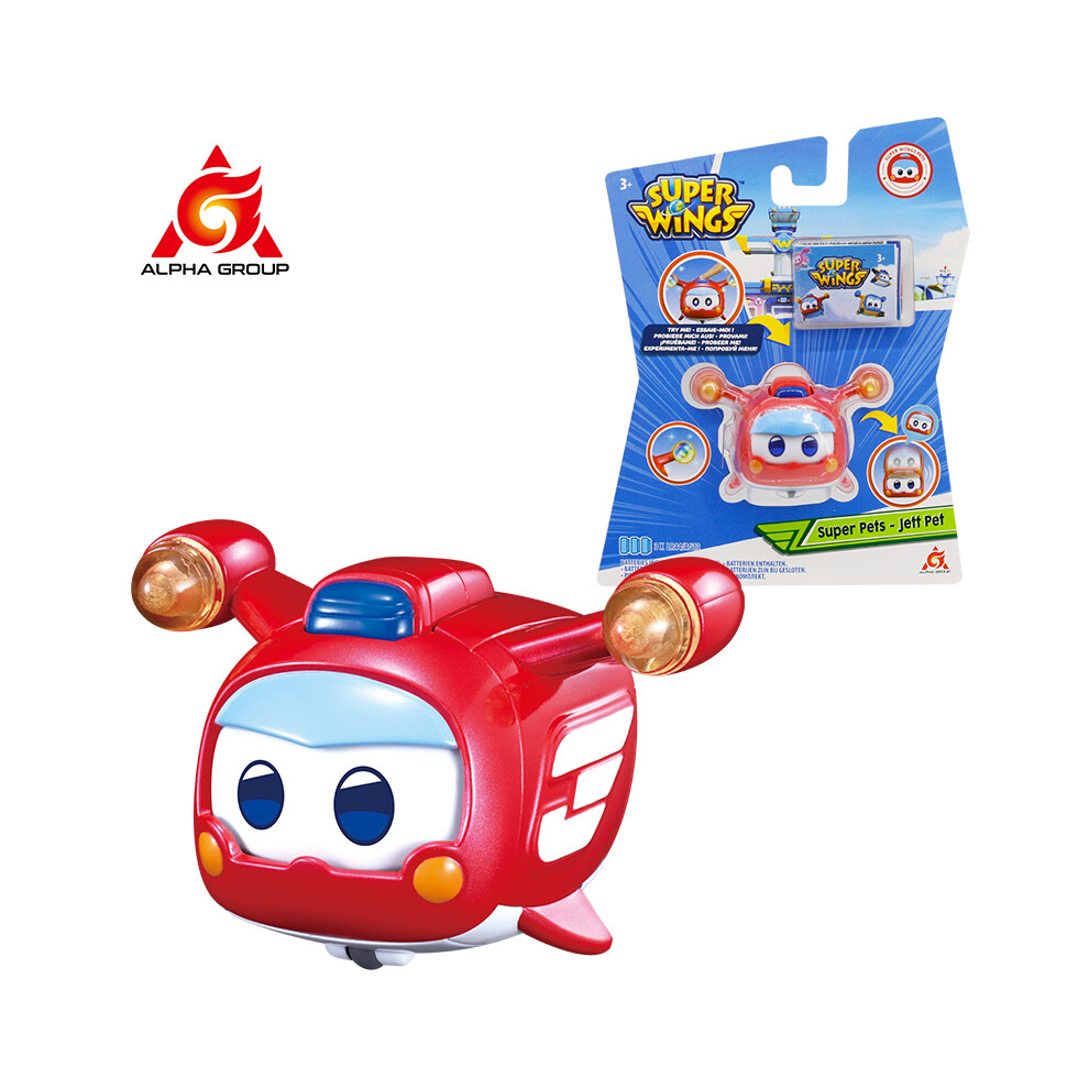 (Super Pet Jett) Super Wings S5 Mini Super Pet Astra Leo Sunny Change Expressions With Lights Transforming Action Figures Anime Kid Toys Gift