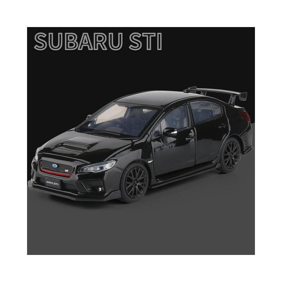 (Black) 1/32 Subarus WRX STI Alloy Sports Car Model Diecast Simulation Metal Toy Car Model Sound and Light Collection Childrens Toy Gift-image-OPC-PDWD8VN-NEW