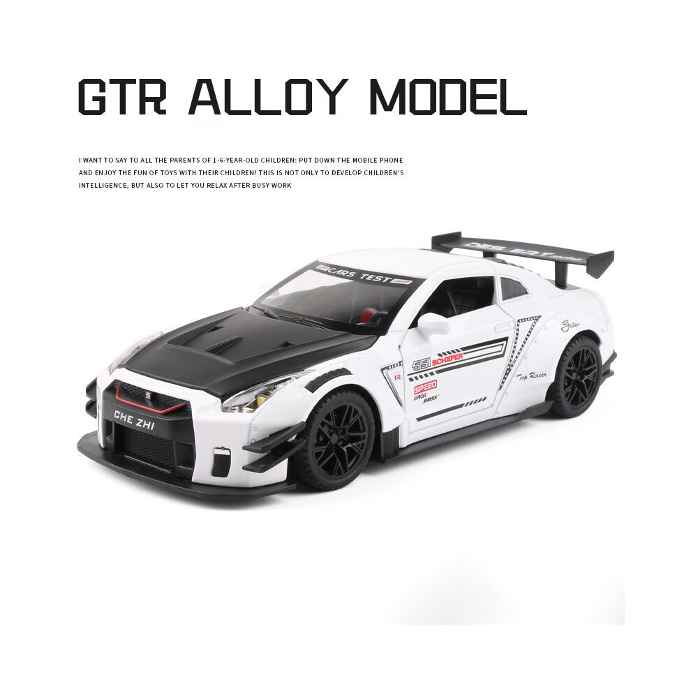 (White) 1:24 Nissan Skyline Ares GTR R35 Diecasts  Toy Vehicles Metal Toy Car Model  Pull Back Collection Kids Toys