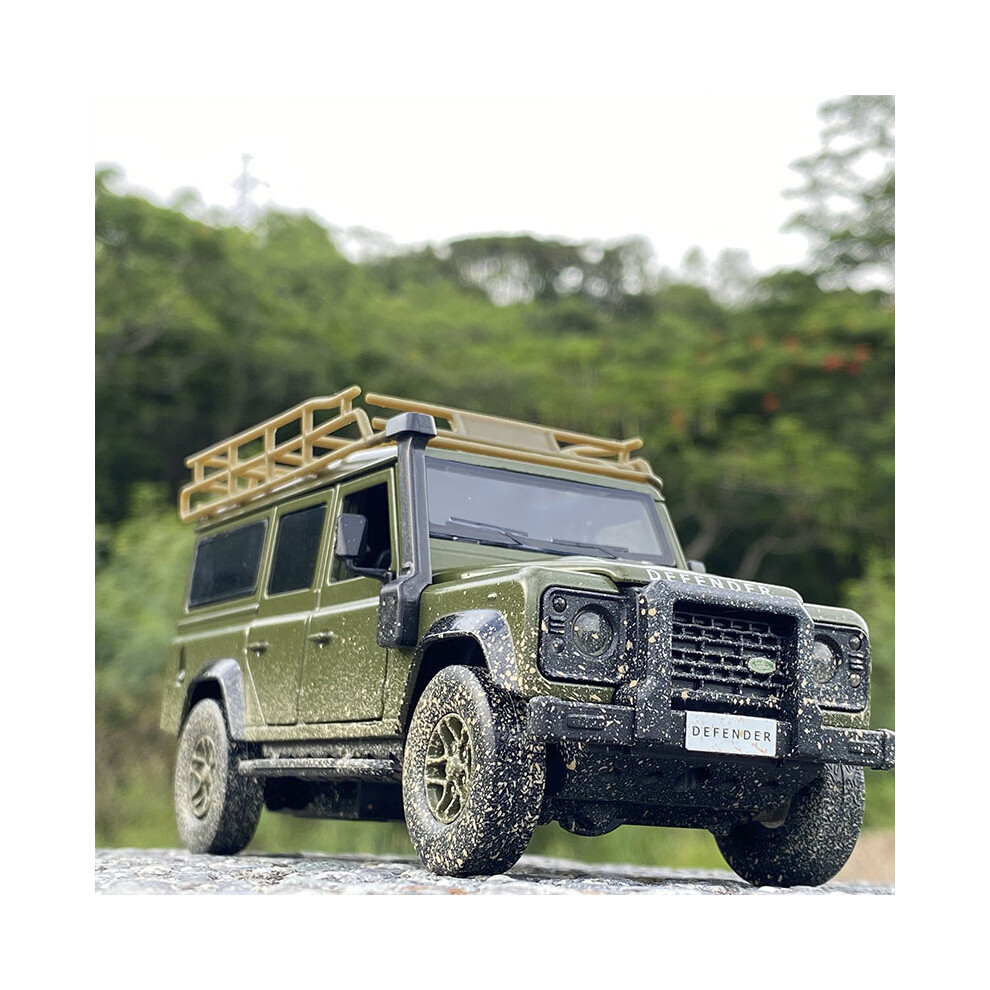 (Muddy green) 1:32 Rover Defender Alloy Car Model Diecasts Metal Toy Off-Road Vehicles Car Model Simulation Collection Childrens Toy Gift