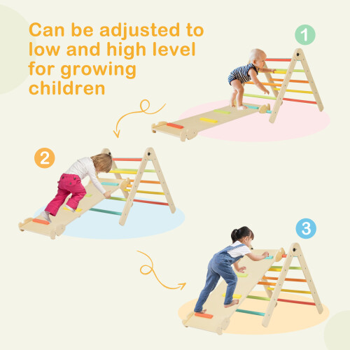 Casart 7-in-1 Reversible Climbing Frame for 3-14 Folding Climber (Multicolour) 1