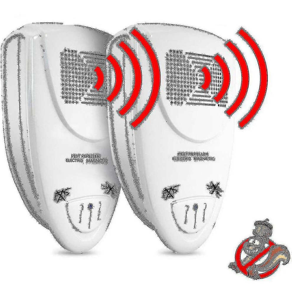 Ultrasonic Squirrel Repeller Pack Of 2 - Get Rid Of Squirrels In 72 Hours