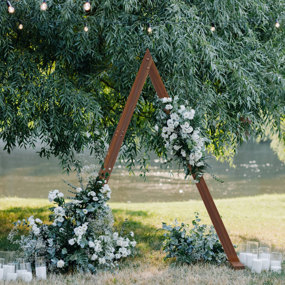 Wooden Wedding Ceremony Arch Backdrop Stand for Garden Decoration