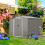 Casart 8FT x 6FT Metal Storage Shed Tool Shed W/ Double Doors & Foundation 9