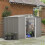 Casart 8FT x 6FT Metal Storage Shed Tool Shed W/ Double Doors & Foundation 10