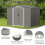 Casart 8FT x 6FT Metal Storage Shed Tool Shed W/ Double Doors & Foundation 6