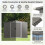 Casart 8FT x 6FT Metal Storage Shed Tool Shed W/ Double Doors & Foundation 7