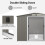Casart 8FT x 6FT Metal Storage Shed Tool Shed W/ Double Doors & Foundation 5