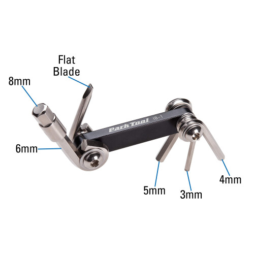 IB-1 - I-Beam Mini Fold-Up Hex Wrench & Screwdriver Set Tool,Black 2