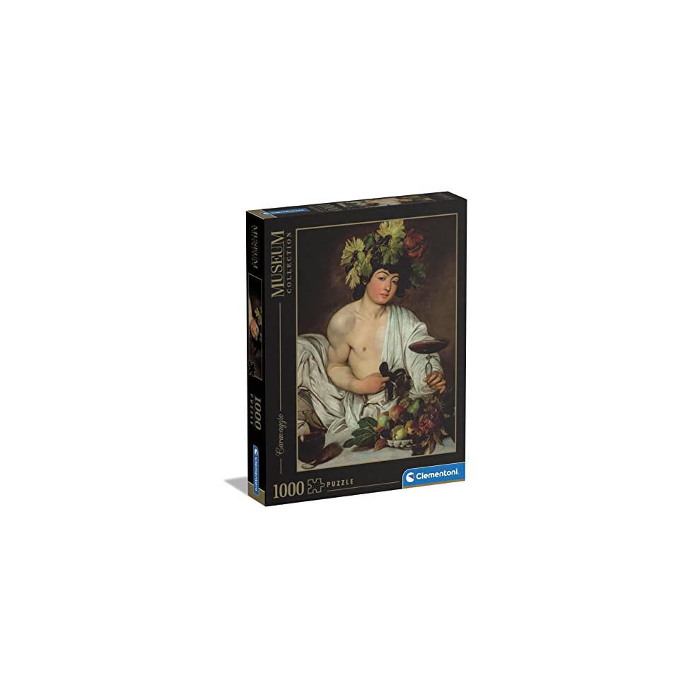 Clementoni 39765 Museum Collection Caravaggio, Bacchus 1000 Pieces, Jigsaw Puzzle For Adults-Made In Italy, Multi-Coloured