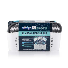 White M Cloth Storage Basket Set,8 x 20.5 x 10.5 cm; 220 Grams