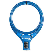 Bike Cable Lock [Combination] [90 cm Cable] [Outdoor] [Blue] 8229EURDPROBLU - Ideal for Bike, Electric Bike, Skateboards, Strollers, Lawnmowers and