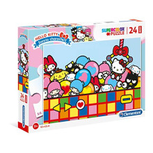 - 24202 - Supercolor Puzzle - Hello Kitty - 24 maxi pieces - Made in Italy - jigsaw puzzle children age 3