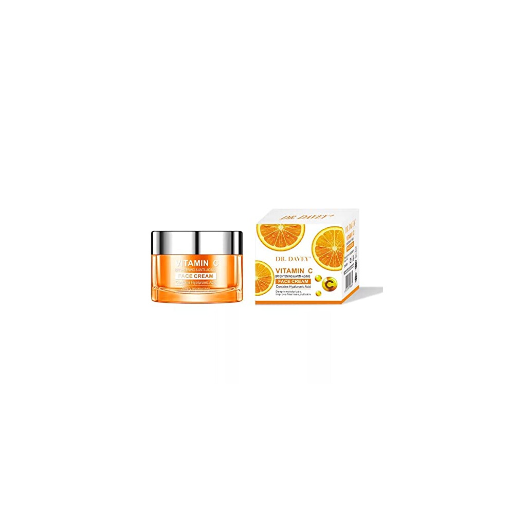 Deep Moisturising Vitamin C & E, Day and Night Face Cream with Hyaluronic Acid, Improves Fine Line and Wrinkles, Brighten Skin